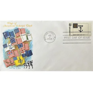 Jul 4 1968 Flags of American Golonial Days - Amerikan FDC'leri