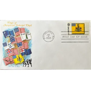 Jul 4 1968 Flags of American Golonial Days - Amerikan FDC'leri