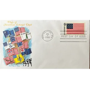 Jul 4 1968 Flags of American Golonial Days - Amerikan FDC'leri