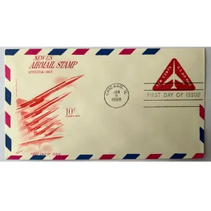 New Us Aırmail Stamp 8 Jan 1968 - Amerikan FDC'leri
