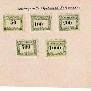 Lajtabánság 1921 Porto MarkalarıTam Pul Serisi - Online Mezatta!