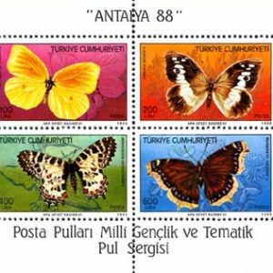 Kelebekler 1988 Türkiye Posta Pulları - mezat.mezatcini.com'da!