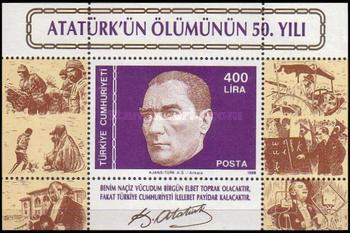Kemal Atatürk'ün - Cumhurbaşkanı, 1923-1938'in Ölümünün 50. Yıldönümü 1988 Türkiye Posta Pulları - mezat.mezatcini.com'da! 1 Kemal Atatürk'ün - Cumhurbaşkanı, 1923-1938'in Ölümünün 50. Yıldönümü 1988 Türkiye Posta Pulları - mezat.mezatcini.com'da!