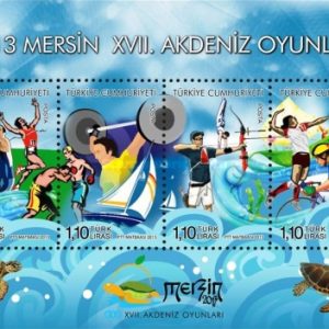 Akdeniz Oyunları - Mersin, Türkiye 2013 Türkiye Posta Pulları - mezat.mezatcini.com'da!