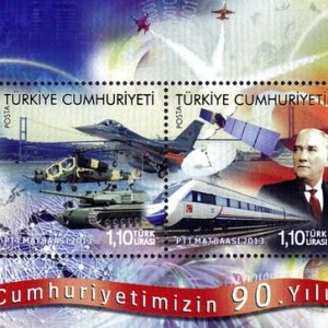 Cumhuriyetin 90. Yıldönümü 2013 Türkiye Posta Pulları - mezat.mezatcini.com'da!