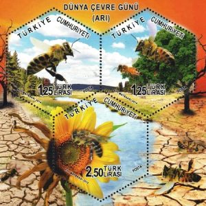 Dünya Çevre Günü - Arılar 2014 Türkiye Posta Pulları - mezat.mezatcini.com'da!