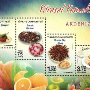 Gastronomi - Akdeniz Yemekleri 2017 Türkiye Posta Pulları - mezat.mezatcini.com'da!