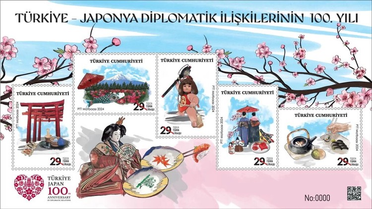 Japonya ile Diplomatik İlişkilerin 100. Yıldönümü 2024 Türkiye Posta Pulları - mezat.mezatcini.com'da! 1 Japonya ile Diplomatik İlişkilerin 100. Yıldönümü 2024 Türkiye Posta Pulları - mezat.mezatcini.com'da!