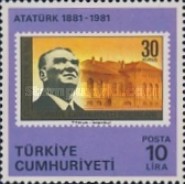 Kemal Atatürk'ün Doğumunun 100. Yıldönümü 1981 Türkiye Posta Pulları - mezat.mezatcini.com'da! 3