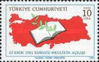 Kurucu Meclis'in Açılışı 1981 Türkiye Posta Pulları - mezat.mezatcini.com'da!