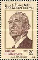 İsmet İnönü'nün Doğumunun 100. Yıldönümü - Başbakan 1923-37 ve 1962-65 - Cumhurbaşkanı 1938-50 1984 Türkiye Posta Pulları - mezat.mezatcini.com'da!