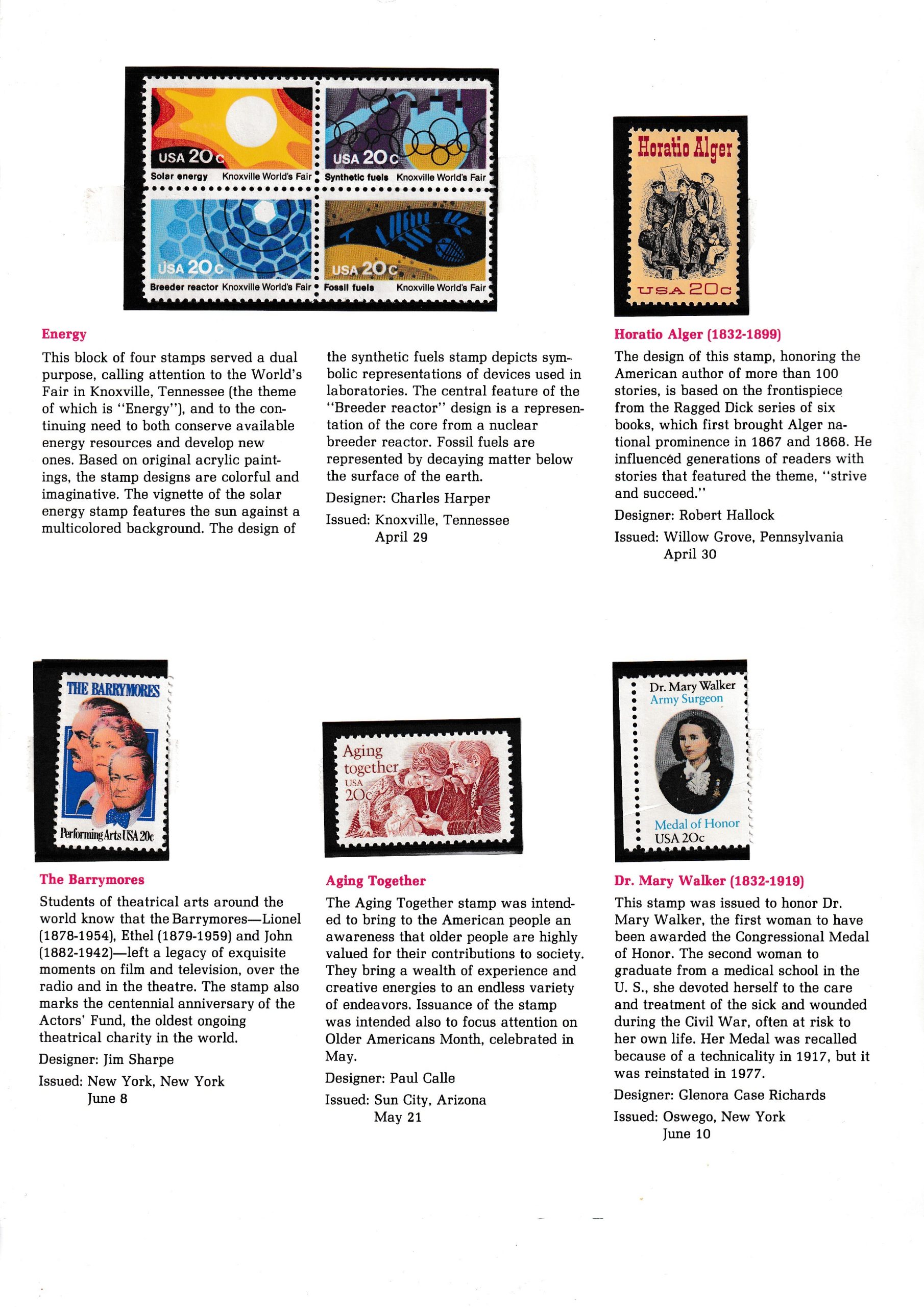 USA 1982 Pul Serisi Pörtfoyu 3