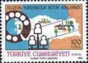 Her Köye Telefon Şebekesinin Tamamlanması 1988 Türkiye Posta Pulları - mezat.mezatcini.com'da!
