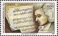 Wolfgang Amadeus Mozart'ın Ölümünün 200. Yıldönümü 1991 Türkiye Posta Pulları - mezat.mezatcini.com'da!