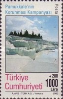 Pamukkale'yi Koruma Kampanyası 1993 Türkiye Posta Pulları - mezat.mezatcini.com'da!