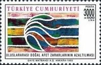 BM Doğal Afet Yardım Günü 1993 Türkiye Posta Pulları - mezat.mezatcini.com'da!