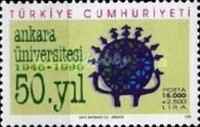 Ankara Üniversitesi'nin 50. Yılı 1996 Türkiye Posta Pulları - mezat.mezatcini.com'da!