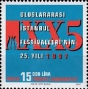 İstanbul Festivali'nin 25. Yıldönümü 1997 Türkiye Posta Pulları - mezat.mezatcini.com'da!