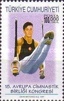 15. Avrupa Jimnastik Kongresi 1997 Türkiye Posta Pulları - mezat.mezatcini.com'da!