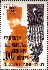 Kemal Atatürk'ün Harp Okuluna Girişinin 100. Yıldönümü 1999 Türkiye Posta Pulları - mezat.mezatcini.com'da!