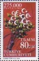 Türkiye Büyük Millet Meclisi'nin 80. Yıldönümü 2000 Türkiye Posta Pulları - mezat.mezatcini.com'da!