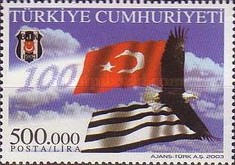 Beşiktaş Jimnastik Kulübü'nün 100. Yılı 2003 Türkiye Posta Pulları - mezat.mezatcini.com'da!
