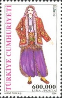 Kadın Bölgesel Kostümleri 2004 Türkiye Posta Pulları - mezat.mezatcini.com'da!
