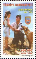 Jandarma Teşkilatının 165. Yıldönümü 2004 Türkiye Posta Pulları - mezat.mezatcini.com'da!