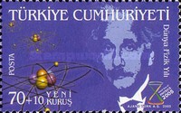 2005 Uluslararası Fizik Yılı Türkiye Posta Pulları - mezat.mezatcini.com'da!
