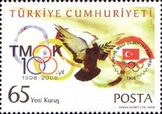 Türkiye Milli Olimpiyat Komitesi'nin 100. Yılı 2008 Türkiye Posta Pulları - mezat.mezatcini.com'da!
