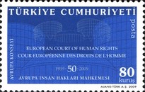 Avrupa İnsan Hakları Mahkemesi'nin 50. Yıldönümü 2009 Türkiye Posta Pulları - mezat.mezatcini.com'da!