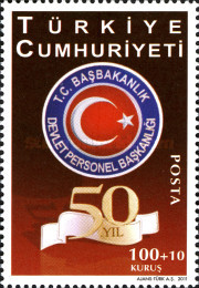 Devlet Personel Başkanlığı'nın Kuruluşunun 50. Yıldönümü 2011 Türkiye Posta Pulları - mezat.mezatcini.com'da!
