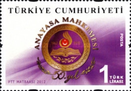 Anayasa Mahkemesi'nin 50. Yıldönümü 2012 Türkiye Posta Pulları - mezat.mezatcini.com'da!