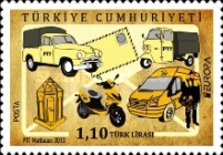 EUROPA Pulları - Posta Araçları 2013 Türkiye Posta Pulları - mezat.mezatcini.com'da!