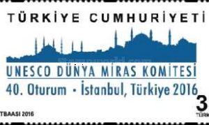 UNESCO Dünya Miras Komitesi'nin 40. Yıldönümü 2016 Türkiye Posta Pulları - mezat.mezatcini.com'da!