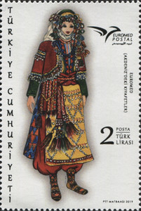 EUROMED Sayısı - Geleneksel Kostümler 2019 Türkiye Posta Pulları - mezat.mezatcini.com'da!