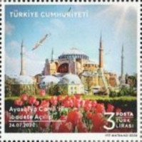 Ayasofya'nın Camii Olarak Açılışı - İstanbul, Türkiye 2020 Türkiye Posta Pulları - mezat.mezatcini.com'da!