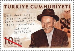 Kişilikler - Âşık Veysel Şatıroğlu, 1894-1973 2023 Türkiye Posta Pulları - mezat.mezatcini.com'da!