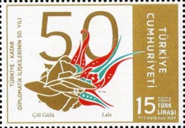 Katar ile Diplomatik İlişkilerin 50. Yıldönümü 2023 Türkiye Posta Pulları - mezat.mezatcini.com'da!