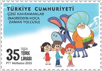 Çizgi Kahramanları - Nasrettin Hoca Zaman Yolcusudur 2025 Türkiye Posta Pulları - mezat.mezatcini.com'da!