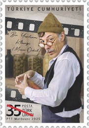 Bir Yeşilçam Klasiği - Münir Özkul 2025 Türkiye Posta Pulları - mezat.mezatcini.com'da!