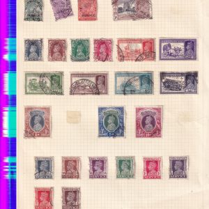 Hindistan Kral 5 ve 6 George Pulları ingiltere koloni pulları