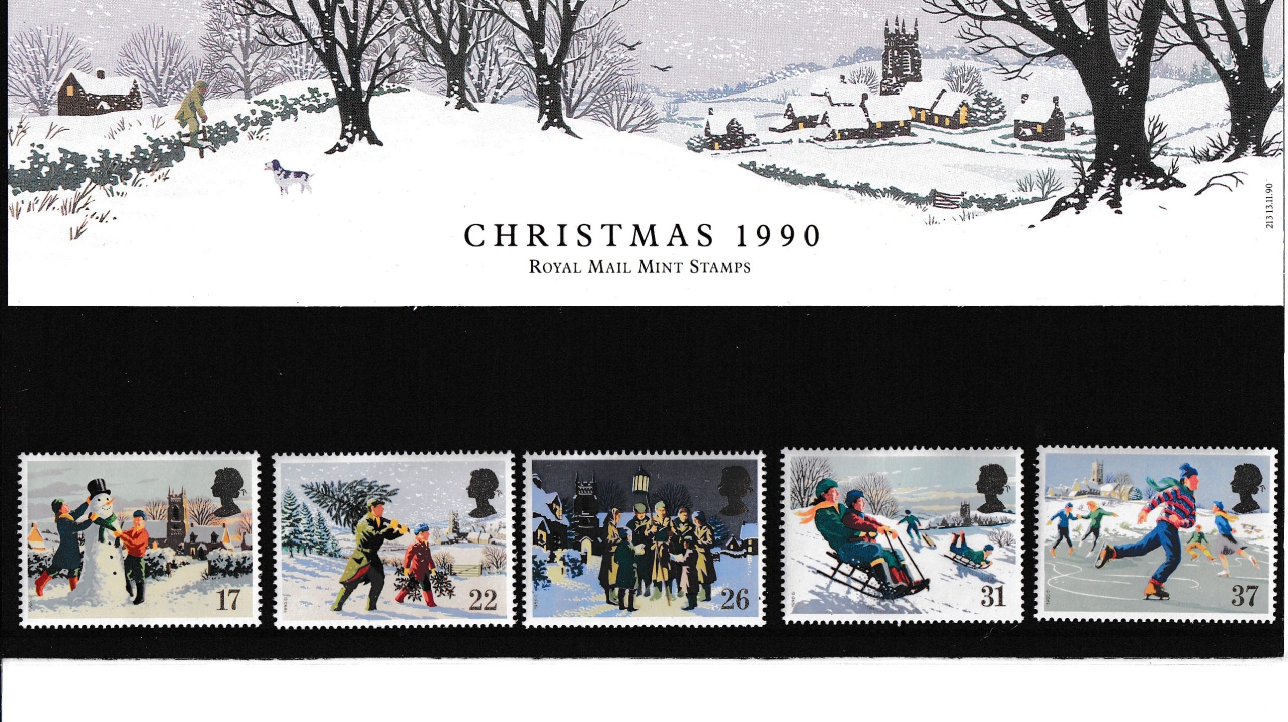 1990 Presentation Pack, Christmas MNH Pulları 1 1990 Presentation Pack, Christmas MNH