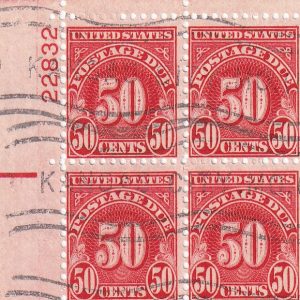 1931-32 POSTAGE DUE 4 Lİ PUL BLOK AMERİKA PULU