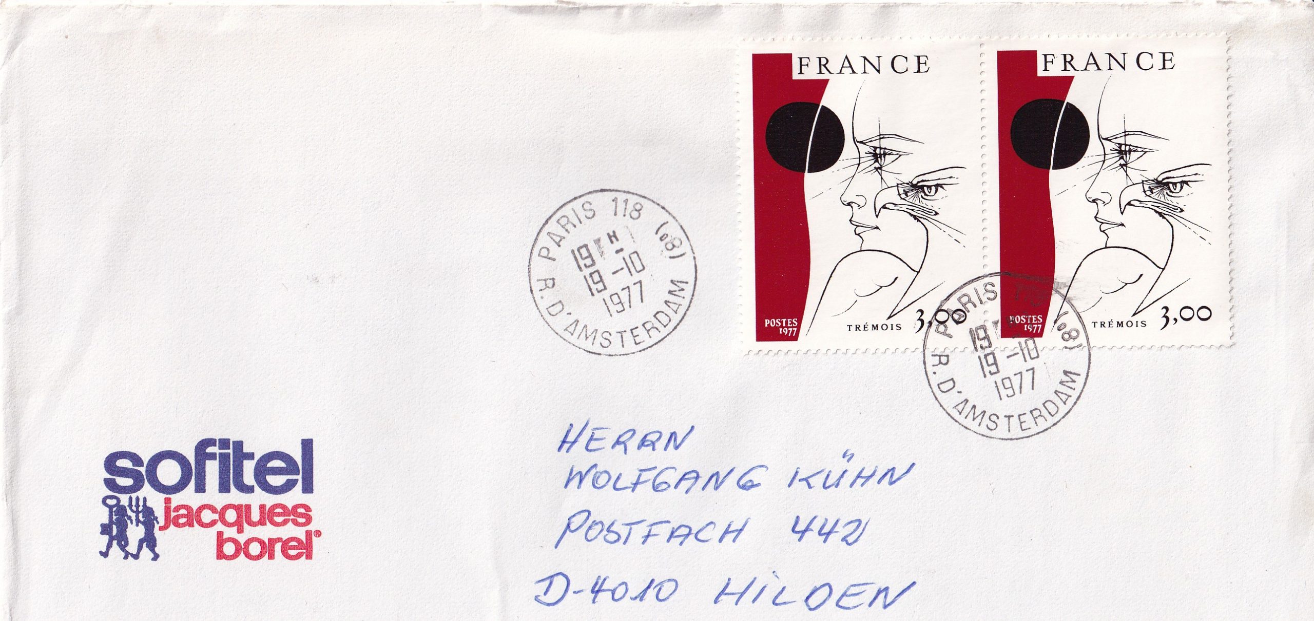 Fransa 1977 Fdc 1 Fransa 1977 Fdc