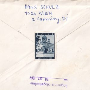 Avusturya 1966 postada kullanılmış zarf