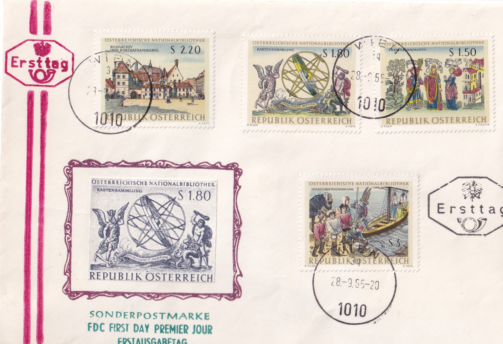 Avusturya 1966 Fdc 1 Avusturya 1966 Fdc
