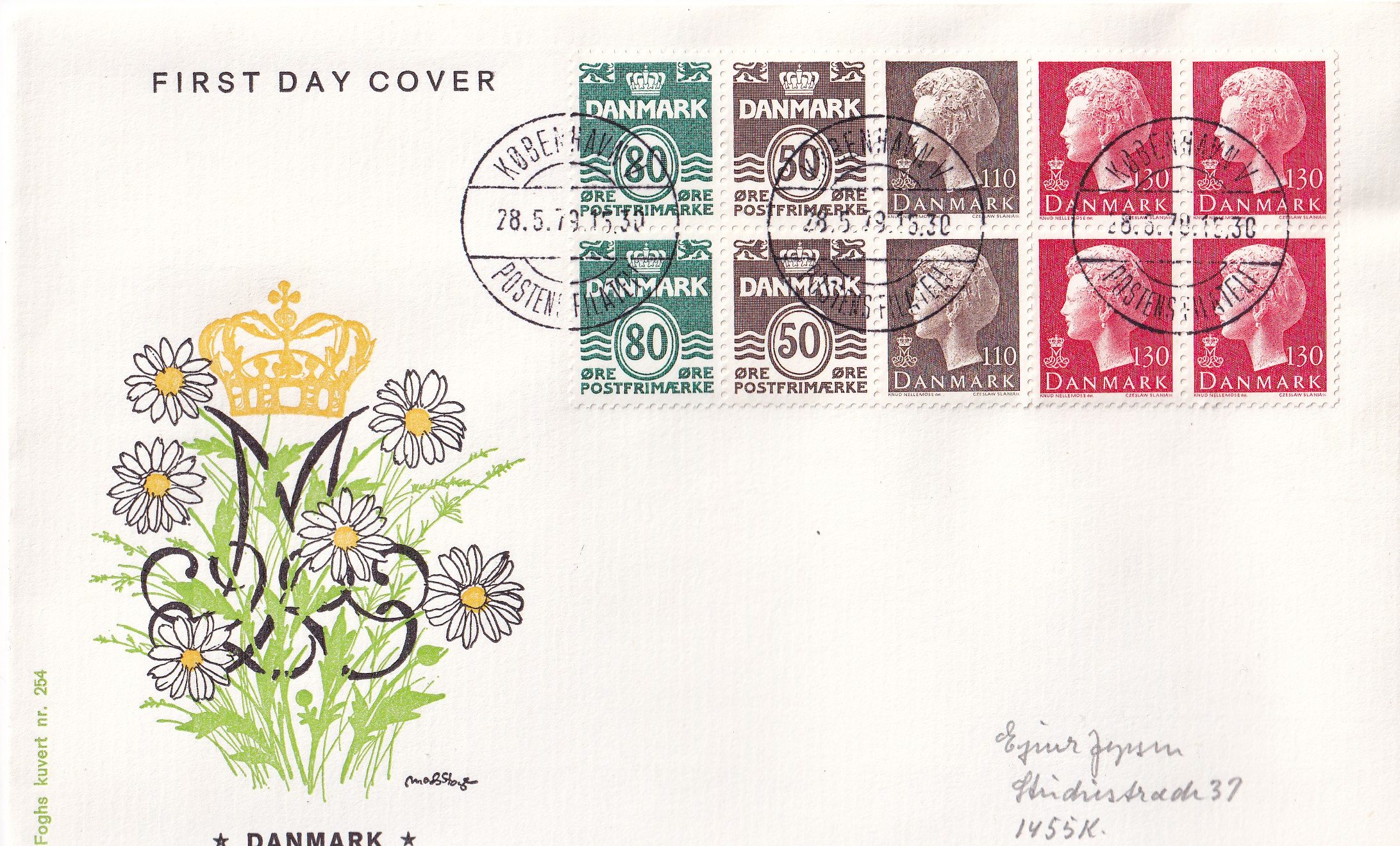 Danimarka 1979 fdc 1 Danimarka 1979 fdc