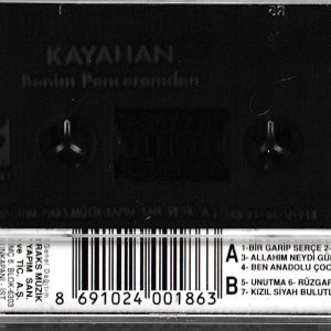 Kayahan Benim Penceremden arka yüzü