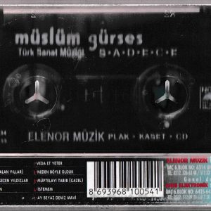 Müslüm Gürses Sadece Türk Sanat Müziği arka yüzü